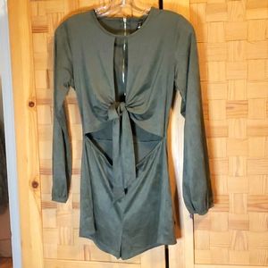 Diva Boutique Dark Green "Open Stomach" Jumpsuit 🦚